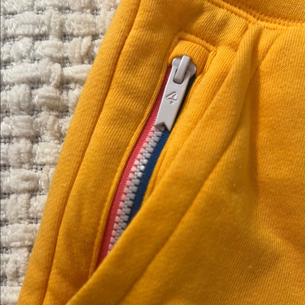 Vibrant Yellow Athletic Shorts with Elastic Waistband - Picture 2 of 6